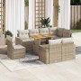 Set de sofás de jardín con cojines 9 pzas ratán sintético beige von , Gartensets - Ref: Foro24-3327054, Preis: 735,29 €, Raba...