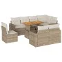Set de sofás de jardín con cojines 9 pzas ratán sintético beige by , Garden sets - Ref: Foro24-3327054, Price: 708,83 €, Disc...