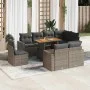 Set de sofás de jardín con cojines 9 pzas ratán sintético gris von , Gartensets - Ref: Foro24-3327056, Preis: 633,68 €, Rabat...