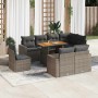 Set de sofás de jardín con cojines 9 pzas ratán sintético gris von , Gartensets - Ref: Foro24-3327056, Preis: 632,44 €, Rabat...
