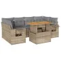 Set sofás de jardín 7 piezas y cojines ratán sintético beige de , Conjuntos de jardín - Ref: Foro24-3327118, Precio: 529,69 €...