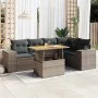 Set de muebles de jardín 6 pzas y cojines ratán sintético gris de , Conjuntos de jardín - Ref: Foro24-3327378, Precio: 436,93...