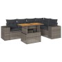 Set de muebles de jardín 6 pzas y cojines ratán sintético gris von , Gartensets - Ref: Foro24-3327378, Preis: 459,16 €, Rabat...