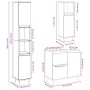 Set muebles de baño 2 piezas madera contrachapada gris hormigón by , Bathroom furniture - Ref: Foro24-3324952, Price: 157,48 ...