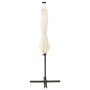 Sombrilla voladiza con poste y luces LED 300 cm arena de vidaXL, Sombrillas - Ref: Foro24-312336, Precio: 122,40 €, Descuento: %