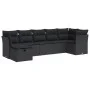 Set de sofás de jardín 7 pzas con cojines ratán sintético negro by , Garden sets - Ref: Foro24-3325301, Price: 449,25 €, Disc...