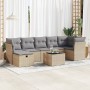 Set de sofás de jardín y cojines 8 piezas ratán sintético beige by , Garden sets - Ref: Foro24-3325315, Price: 509,16 €, Disc...