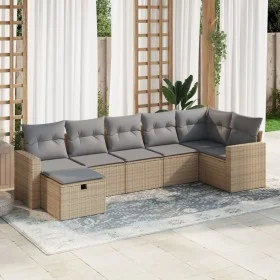 Set sofás de jardín 7 piezas y cojines ratán sintético beige von , Gartensets - Ref: Foro24-3325405, Preis: 475,54 €, Rabatt: %