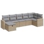 Set sofás de jardín 7 piezas y cojines ratán sintético beige von , Gartensets - Ref: Foro24-3325405, Preis: 474,05 €, Rabatt: %