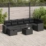 Set de sofás de jardín y cojines 8 piezas ratán sintético negro by , Garden sets - Ref: Foro24-3325411, Price: 508,71 €, Disc...