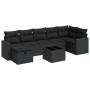 Set de sofás de jardín y cojines 8 piezas ratán sintético negro von , Gartensets - Ref: Foro24-3325411, Preis: 514,83 €, Raba...
