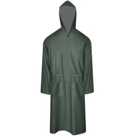Chubasquero impermeable largo con capucha talla L verde de , Trajes impermeables - Ref: Foro24-130773, Precio: 16,42 €, Descu...