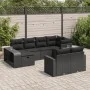 Set de sofás de jardín y cojines 10 pzas ratán sintético negro von , Gartensets - Ref: Foro24-3326059, Preis: 584,13 €, Rabat...