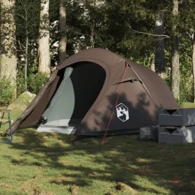 Tienda de campaña túnel para 2 personas impermeable marrón by , tents - Ref: Foro24-4009631, Price: 50,29 €, Discount: %