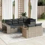Set de sofás de jardín 11 pzas y cojines ratán sintético gris by , Garden sets - Ref: Foro24-3326084, Price: 596,52 €, Discou...