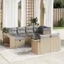 Set de sofás de jardín 11pzas con cojines ratán sintético beige von , Gartensets - Ref: Foro24-3326073, Preis: 631,47 €, Raba...