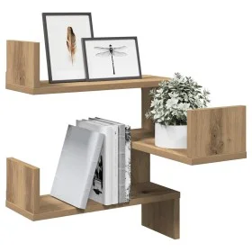 Estantería pared de esquina madera roble artisan 40x40x49,5 cm by , Shelves and shelves - Ref: Foro24-856608, Price: 31,51 €,...