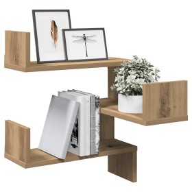 Estantería pared de esquina madera roble artisan 40x40x49,5 cm von , Regale und Regale - Ref: Foro24-856608, Preis: 30,12 €, ...