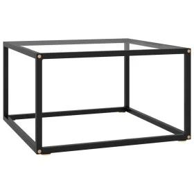 Black coffee table with tempered glass 60x60x35 cm by vidaXL, Coffee table - Ref: Foro24-322871, Price: 61,01 €, Discount: %