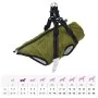 Abrigo perro con arnés impermeable reflectante M verde militar by , Clothes for dogs - Ref: Foro24-4019893, Price: 19,38 €, D...