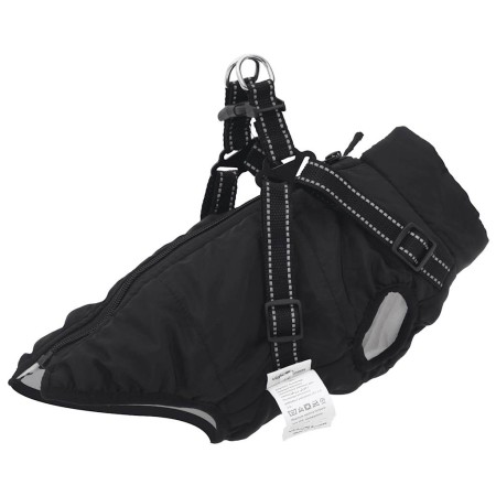 Abrigo para perro con arnés impermeable reflectante L negro by , Clothes for dogs - Ref: Foro24-4019909, Price: 19,78 €, Disc...