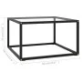 Schwarzer Couchtisch mit gehärtetem Glas 60x60x35 cm von vidaXL, Couchtisch - Ref: Foro24-322871, Preis: 60,98 €, Rabatt: %