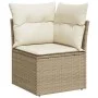 Set de sofás de jardín con cojines 9 pzas ratán sintético beige von , Gartensets - Ref: Foro24-3327390, Preis: 790,86 €, Raba...