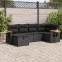 Set de sofás de jardín 6 piezas y cojines ratán sintético negro by , Garden sets - Ref: Foro24-3325968, Price: 438,00 €, Disc...