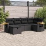 Set de sofás de jardín 6 piezas y cojines ratán sintético negro von , Gartensets - Ref: Foro24-3325968, Preis: 463,37 €, Raba...