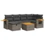 Set de sofás de jardín 7 pzas con cojines ratán sintético gris by , Garden sets - Ref: Foro24-3325980, Price: 432,45 €, Disco...