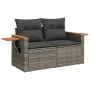 Set de sofás de jardín 7 pzas con cojines ratán sintético gris by , Garden sets - Ref: Foro24-3325980, Price: 432,45 €, Disco...