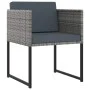 Garden dining set 11 pieces with gray synthetic rattan cushions by vidaXL, Garden sets - Ref: Foro24-313101, Price: 747,42 €,...