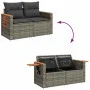 Set de sofás de jardín 7 pzas con cojines ratán sintético gris by , Garden sets - Ref: Foro24-3325980, Price: 432,45 €, Disco...