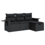 Juego de sofás jardín 4 pzas con cojines ratán sintético negro von , Gartensets - Ref: Foro24-3325451, Preis: 298,14 €, Rabat...