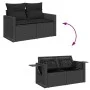 Juego de sofás jardín 4 pzas con cojines ratán sintético negro by , Garden sets - Ref: Foro24-3325451, Price: 304,28 €, Disco...