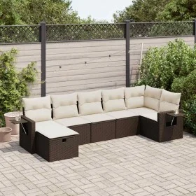 Juego de sofás de jardín 7 piezas con cojines ratán PE marrón von , Gartensets - Ref: Foro24-3325509, Preis: 464,85 €, Rabatt: %