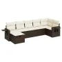 Juego de sofás de jardín 7 piezas con cojines ratán PE marrón von , Gartensets - Ref: Foro24-3325509, Preis: 464,86 €, Rabatt: %