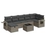 Set de sofás de jardín y cojines 8 piezas ratán sintético gris von , Gartensets - Ref: Foro24-3325516, Preis: 494,96 €, Rabat...