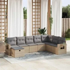 Set de sofás de jardín y cojines 8 piezas ratán sintético beige by , Garden sets - Ref: Foro24-3325535, Price: 514,02 €, Disc...