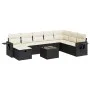 Set de sofás de jardín con cojines 9 pzas ratán sintético negro by , Garden sets - Ref: Foro24-3325542, Price: 524,55 €, Disc...