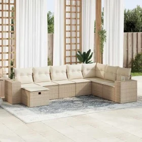 Set de sofás de jardín y cojines 8 piezas ratán sintético beige by , Garden sets - Ref: Foro24-3325734, Price: 596,23 €, Disc...