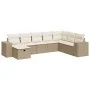 Set de sofás de jardín y cojines 8 piezas ratán sintético beige de , Conjuntos de jardín - Ref: Foro24-3325734, Precio: 595,6...
