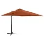 Cantilever parasol with pole and terracotta LED lights 250 cm by vidaXL, Umbrellas - Ref: Foro24-312327, Price: 163,91 €, Dis...