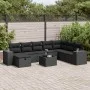Set de sofás de jardín con cojines 9 pzas ratán sintético negro by , Garden sets - Ref: Foro24-3325741, Price: 566,56 €, Disc...