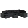 Set de sofás de jardín con cojines 9 pzas ratán sintético negro by , Garden sets - Ref: Foro24-3325741, Price: 566,56 €, Disc...