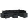 Set de sofás de jardín con cojines 9 pzas ratán sintético negro von , Gartensets - Ref: Foro24-3325741, Preis: 576,63 €, Raba...