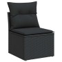 Set de sofás de jardín con cojines 9 pzas ratán sintético negro von , Gartensets - Ref: Foro24-3325741, Preis: 576,63 €, Raba...