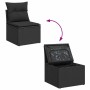 Set de sofás de jardín con cojines 9 pzas ratán sintético negro von , Gartensets - Ref: Foro24-3325741, Preis: 576,63 €, Raba...
