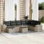 Set muebles jardín 9 pzas y cojines ratán sintético gris claro by , Garden sets - Ref: Foro24-3325748, Price: 624,00 €, Disco...