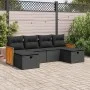 Set de sofás de jardín 6 piezas y cojines ratán sintético negro von , Gartensets - Ref: Foro24-3326052, Preis: 370,68 €, Raba...